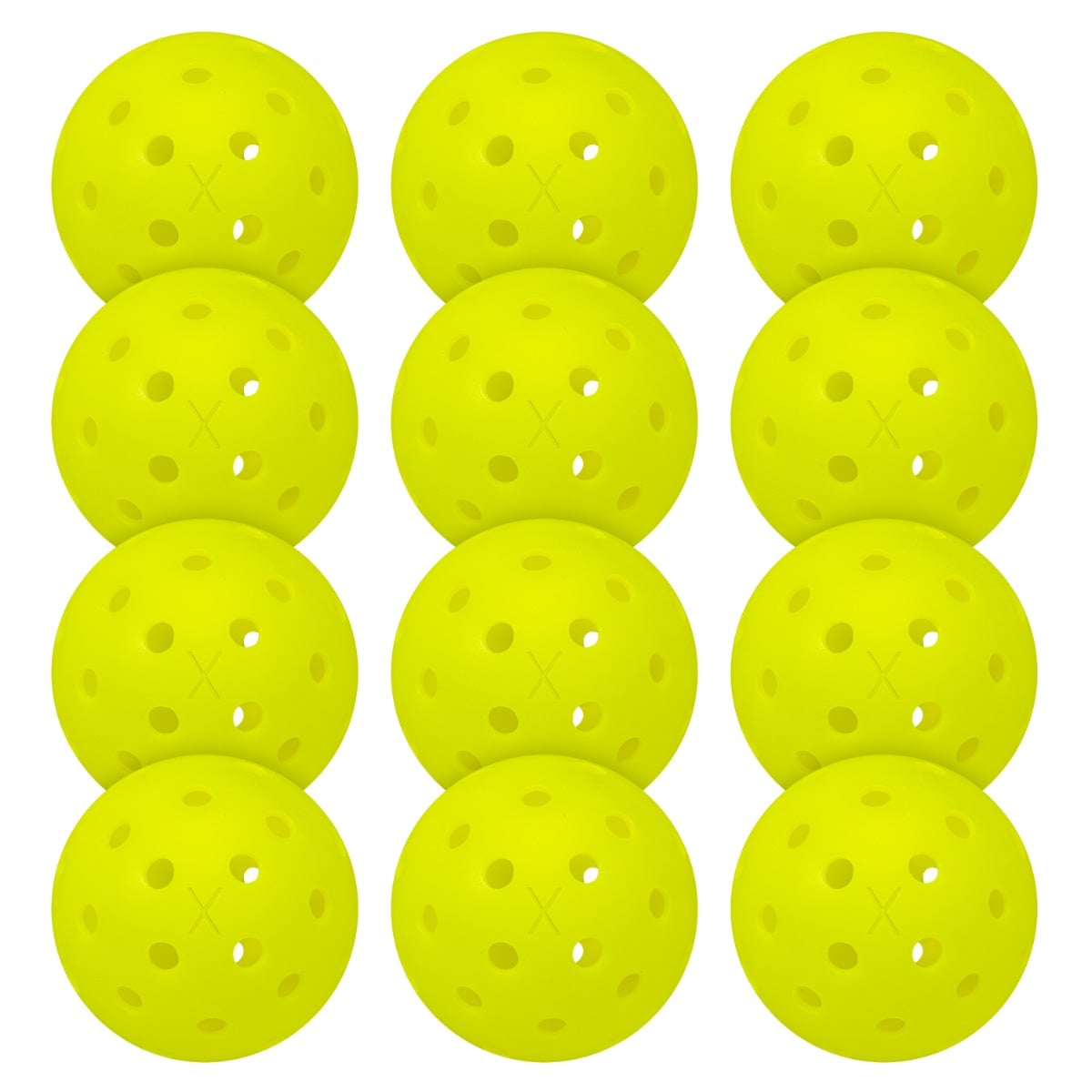 Franklin X-40 outdoor pickleballs optic yellow 12 pack box