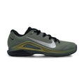 Nike Vapor 12 Premium men's tennis shoe in camo green, pure platinum and metallic gold