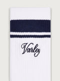 Varley Lamar club stripe sock white blue nights