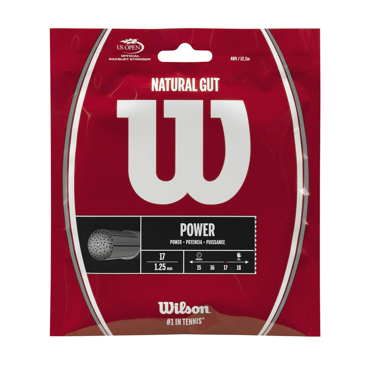 Wilson Natural Gut 17 tennis string set