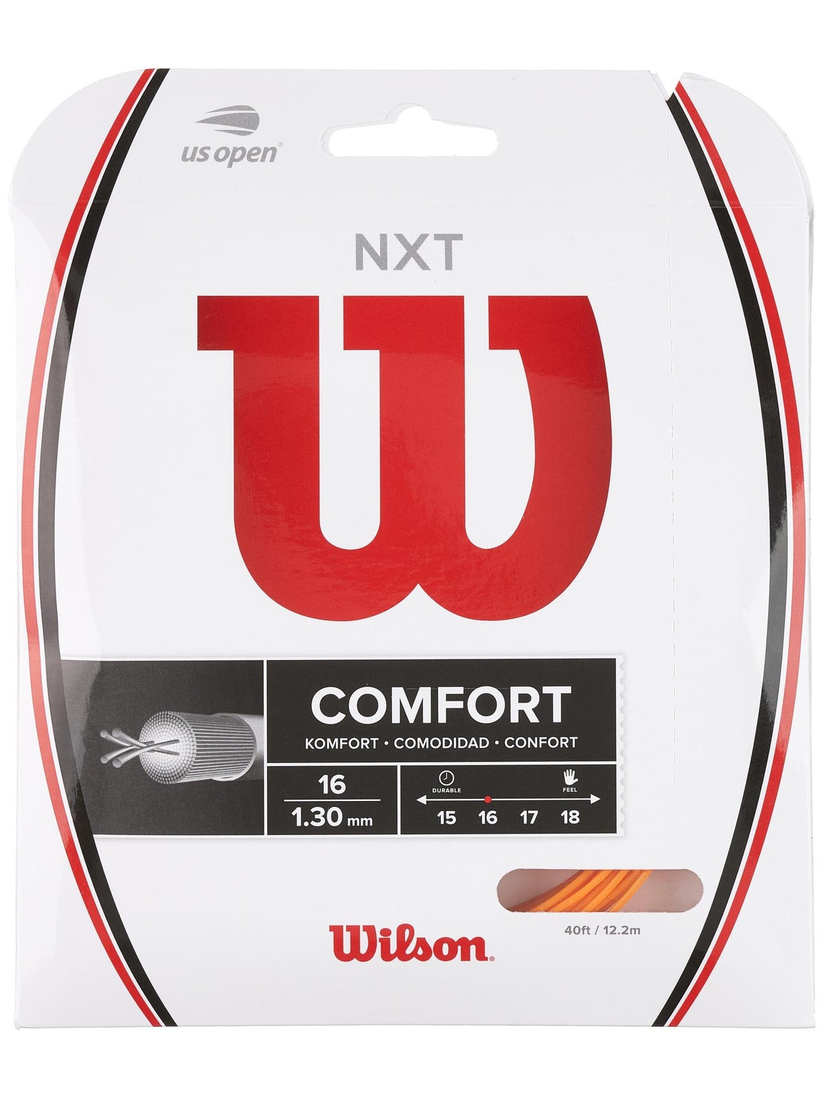 Wilson NXT 16 tennis string set, orange