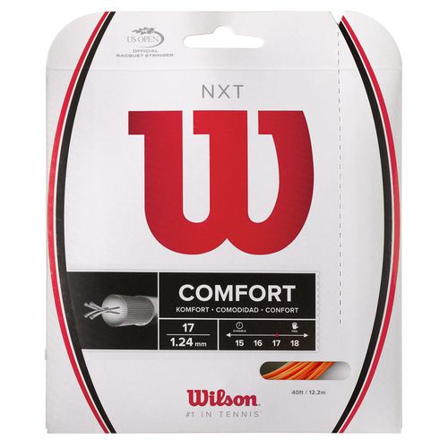 Wilson NXT 17 tennis string set, neon orange
