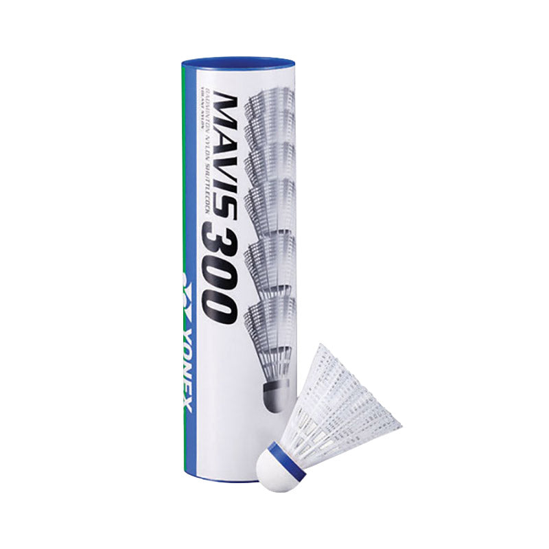 Yonex Mavis 300 nylon badminton shuttlecocks tube of 6 white