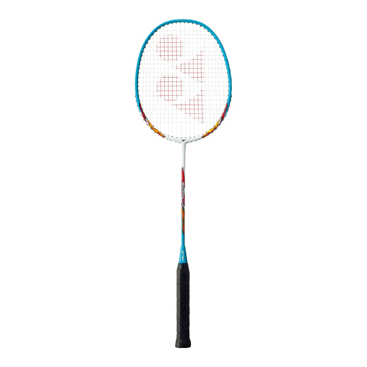 Yonex Muscle Power 5 LT badminton racket, white and turquoise